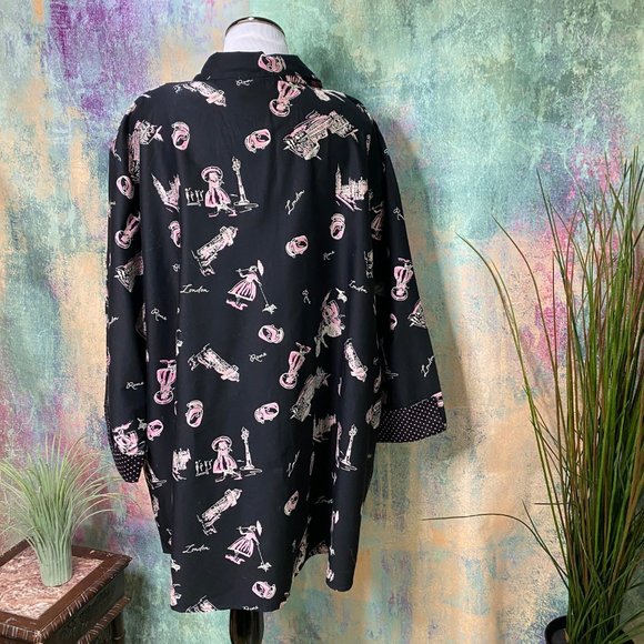 📌Victoria Jones  London Rome Attractions Button Down 5X Blouse - Picture 2 of 8